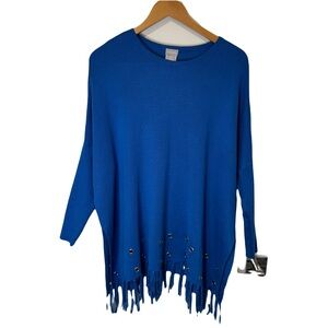Chico’s Tunic Sweater Blue Medium